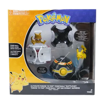 Tomy Pokemon Konečný Hodit N Pop Poke Ball Battle Set Pikachu Abra Obrázek s Pokeball