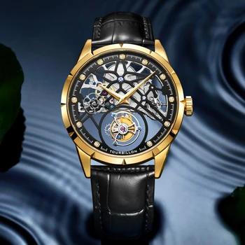 Tourbillon Hodinky Luxusní Pánské náramkové Hodinky AESOP Sapphire Vodotěsné 5Bar Nerezové Oceli Nesčetných Přizpůsobení zegarek meski
