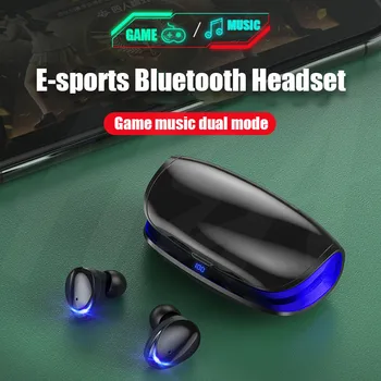 TWS Bluetooth Sluchátka 5.0 pro Telefon 9D hi-fi Stereo Hudby Bezdrátová Sluchátka, Sluchátka s Mikrofony, LED Displej Napájení Sluchátko