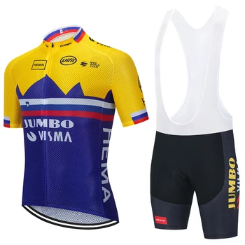 Tým Cyklistika Sada Bílá JUMBO Bike Jersey Cyklistické Šortky 20D Kalhoty Tým Ropa Ciclismo Maillot Cyklistické Oblečení Uniforma