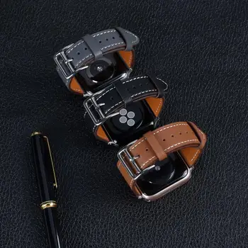 Vysoce kvalitní Kožené smyčky Kapela pro iWatch 40mm 44mm Sportovní Popruh Tour band pro Apple watch 42 mm 38 mm Série 2 3 4 5 6 SE