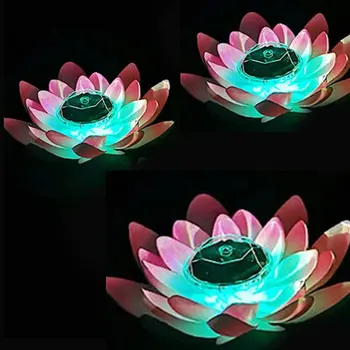 Zahradní Lampy Dekorace Umělé Plovoucí Vody Tuin Decoratie Lotus Flower Pond Dekor Lilie Rybník Rostlin Ornament Zahrada Dekor