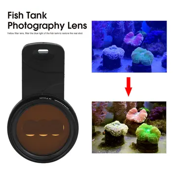 Čtyři-Kus Oblek Mobilní Telefon Mořské Vody Filtr Fish Tank Blue Light Coral Válec Fotografování Objektiv S Makro Filtr Akvária