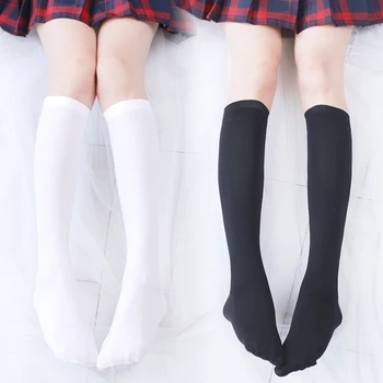 Žena V Uniformě Ponožky Japonský Styl Ponožky Jednobarevné Půl Nohu Lýtkové Ponožky College Wind Student Ponožky Kolena Dlouhé Trubice Roztomilý