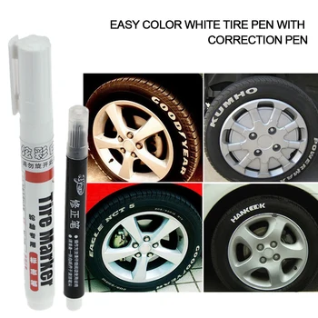 1 Ks Bílé Barvě Gumové Pero Ukazatel pro automobilové Pneumatiky a Motocyklové Pneumatiky Nákladních Automobilů Pneumatiky Marker Pen, Auto Příslušenství Auto styling