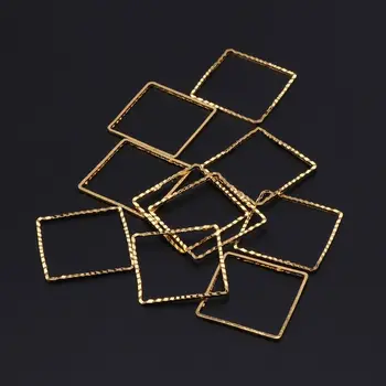 10ks Kulaté Náměstí Geometrické Kovový Rám Šperky UV Pryskyřice Přívěsky Bezel Nastavení