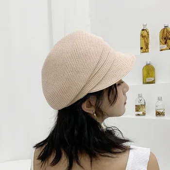 202103-lulu new japan design létě jemný papír přeložte okraj kamelot čepici volný čas lady Osmihranné čepice muži ženy hledí čepici