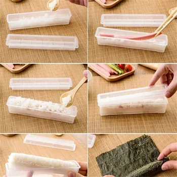 3 Ks/set DIY Váleček Sushi Roll Formy na Výrobu Masa, Zeleniny Laver Rýže Roll Sushi Formy Kuchyňské Doplňky Kit Tools