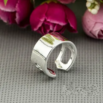925 Sterling Silver Hladké Open prsten Pro Ženy Módní Styl Lady se Zabránilo Alergie Sterling-stříbra-šperky