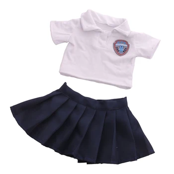 American Doll Oblečení Módní Školní Uniformě Sada Pro 18 Palcové Panenky DIY