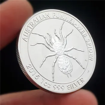 Australian Funnel-web Spider Elizabeth II Pamětní Mince 1 Oz 999 Silver Kopírování Specie