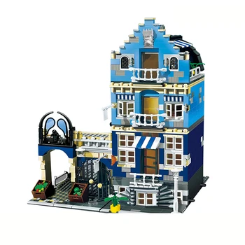 Evropský stavební trh model 84007 Street View série malých částic sestavené stavební blok hračky 15007 dárek k narozeninám