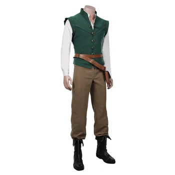 Flynn Rider Cosplay Kostým Muži Uniformu, Oblek, Vesta, Košile, Oblečení Pro Dospělé Halloween, Karneval, Párty Středověké Vintage Oblečení