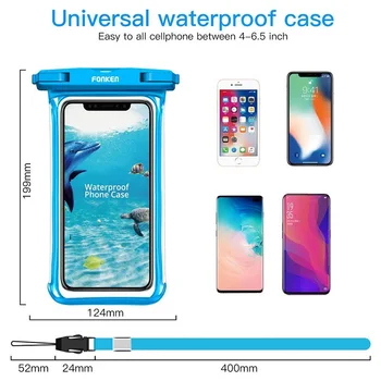 FONKEN Vodotěsný Telefon Pouzdro Pro Iphone, Samsung, Xiaomi Plavání Suchý Vak Podvodní Pouzdro vodotěsné Taška Mobilní Telefon Pouzdro Kryt