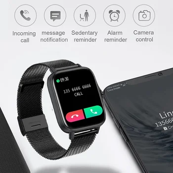 GEJIAN Chytré Hodinky Muži Ženy Volání Bluetooth Smartwatch, EKG, Fitness Tracker Vodotěsné 1.69 inch touch screen Pro Android iOS