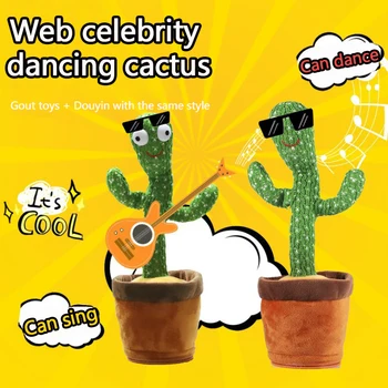 Kaktus Plyšové Hračky Elektronické Shake Tanec hračka s písní plyšové roztomilé Tančící Kaktus v Raném Dětství Vzdělávací Hračky Pro děti
