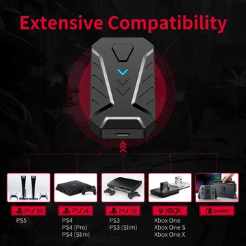 Klávesnice Myš Adaptér pro Spínač PS5 PS4 PS3 XBOX Drive-free Použití Přímo Ovladač Herní Konzole Joysticku Converter