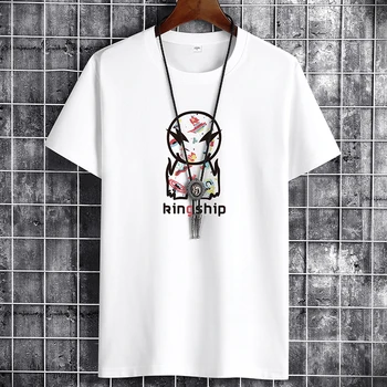 Letní Nové Módní Tričko pro Muže 2021 Hip Hop Anime Oblečení Harajuku Retro Nadrozměrných Manga Goth Streetwear Vintage T-shirt