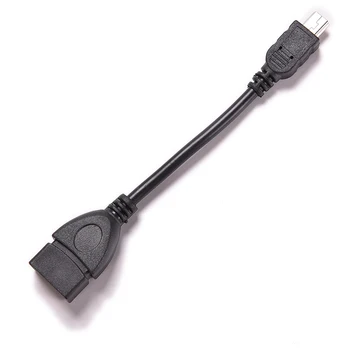 Mini 5p zástrčka USB 2.0 Typ A Samice Jack OTG Host Adapter Krátký Kabel