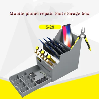 Multi-Funkce, Opravy Nástrojů Desktop Organizátor Úložný Box Mobilní Telefon Údržbu Složky Box Šroubovák Držák Nástroje