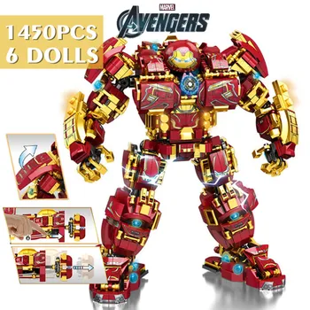 NOVÉ 1900PCS Iron Man MK44 Ironman Hulkbuster Marvel Avengers Hulk Superhrdinové Robot Čísla Nápady Budovy Cihla Blok Dárek Hračka