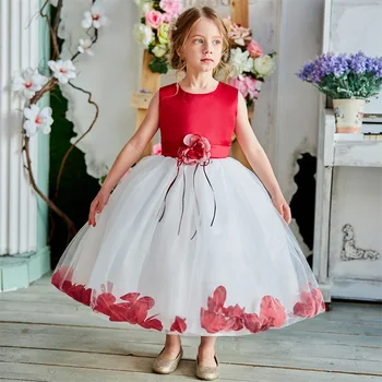 Nový Akciový Příjezdu Květinové Šaty Pro Dívky Letní Dětské Oblečení Svatební Plesové Šaty Dítě Dívka Kojenecké Šaty, Party Kostýmy, Vánoce