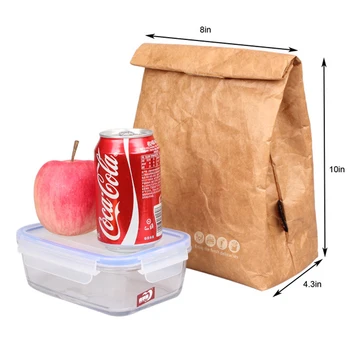 Opakovaně Nepropustné Jídlo Kontejneru Vodotěsné Oběd Pytel Tepelné Izolační Papír Kraft Hliníkové Fólii lunchbox