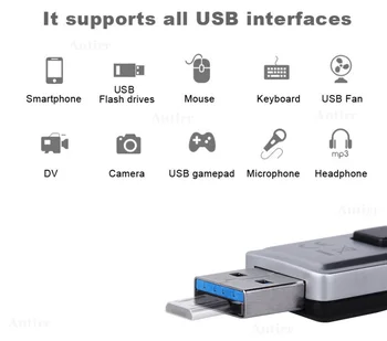 OTG Kabel Typ-C Micro USB Obecné Typ USB Adaptér Telefonu Android Mobilní Data Micro Converter OTG Kabel C Hlava Stříbrná 3ks