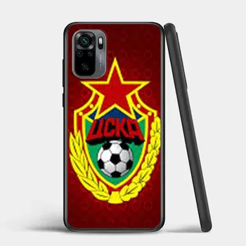 PFC CSKA Moskva Fotbalový Tým pro Xiaomi Redmi Note 10 10 9 9 T 9 9Pro Max 8T 8Pro 8 7 6 5 Pro 5A 4X 4 Měkké Černé Pouzdro na Telefon