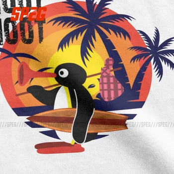 Pánské Pingu Noot Noot Tričko Sunset Penguin Bavlněné Šaty Úžasné Krátký Rukáv Crewneck Trička 4XL 5XL Dárek Tričko