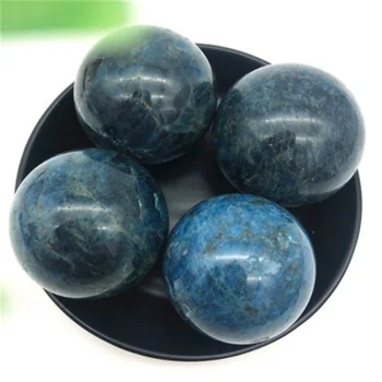 Přírodní leštěný křemen sféry modrý apatit křišťálové koule léčivé kameny pro domácí dekoraci