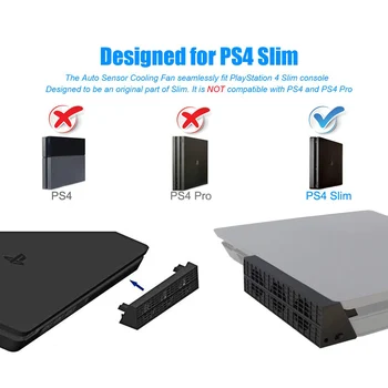 Regulace teploty Chladicí Ventilátor pro Sony PS4 Slim Chladič Příslušenství Hry pro PlayStation4 PS4 Slim Herní Konzole