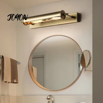 Retro Kovové Zrcadlo Přední světlo Koupelna Showerroom Nástěnná šatna Studie Umyvadlo Bronz E27 LED Nástěnná Svítidla Nástěnné Výzdoby