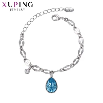 Xuping Šperky Nejnovější Módní Kapka Vody Barevné Náramky s Krystaly rhodiované Dámské 76071