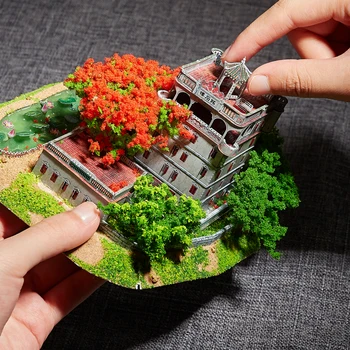 Žehlička Hvězdičkový Ming Shi Lou 3D Kovové Puzzle DIY Sestavit Model, Stavebnice, Laser Cut Skládačky Hračky Dárek J42204