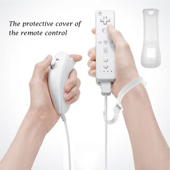 1ks Silikonové pravý Joystick Kůže Pouzdro Kryt Pouzdro pro Nintend Wii Dálkové Ovládání Ochranný plášť s Popruh na Zápěstí
