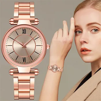 2021 Romantické ženy Ležérní hodinky Quartz hodinky z Nerezové Oceli Kapela Mramorová Popruh hodiny Analogové Náramkové Hodinky lady Zegarek Damski