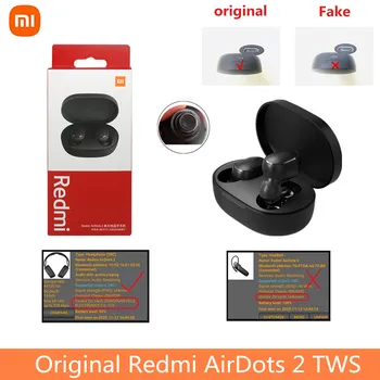 24 ks/lot KN Xiaomi Originální Redmi AirDots 2 TWS Airdots pro 2 Bluetooth 5.0 Bezdrátové Sluchátka Mi Ture In-Ear Bass Sluchátka