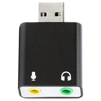 3,5 mm TRS Mikrofon USB 2.0 Stereofonní o Externí Zvukovou Kartu, Adaptér pro PC a Mac, USB Vstup pro 3,5 mm TRS Sluchátka