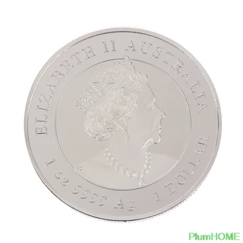 4 CM Nového Austrálie Zvěrokruhu Zvíře Roku Tygra Stříbrné Pozlacené Mince 1 Oz Namaloval Pamětní Medaile Kolekce Craft