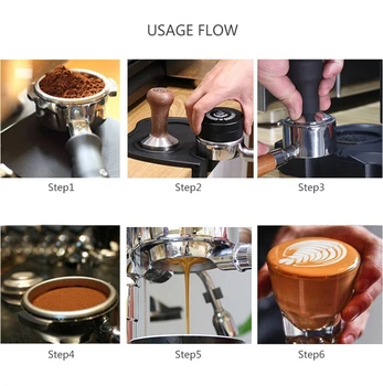 58mm Kávy Distributorem Nerezové Oceli Espresso Tamper Prášek Stiskněte Můstek Nářadí Profesionální