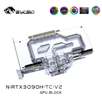 Bykski Vodní Blok použít pro NVIIDIA RTX 3090 /3080 Referenční Vydání Backplane vodní Chlazení GPU Karta/Plné Pokrytí Měděné Chladiče