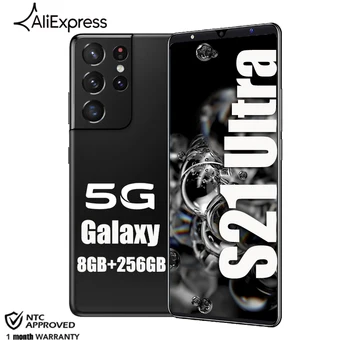 Galaxy S21 Ultra smartphony 8GB+256GB android mobilní telefony 5000mAh 5G smartphony 16MP+32MP Globální verze 10core mobilní telefony