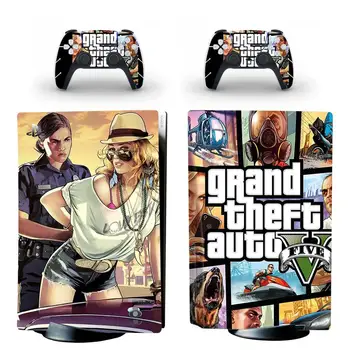 Grand Theft Auto V GTA 5 PS5 Standardní Disk Edition Kůže Obtisk Nálepka pro PlayStation 5 Konzole A Regulátory PS5 Kůže Nálepka