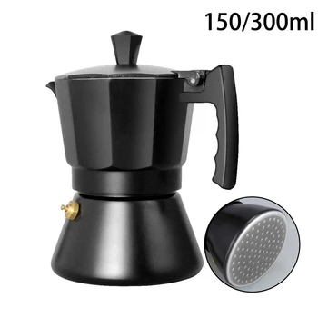 Hliníková Moka Espresso Kávovar Překapávač Indukční Vařič Hrnec 150/300 ML, Kuchyň, varná Deska Kávovar Moka Pot Mocha Latte
