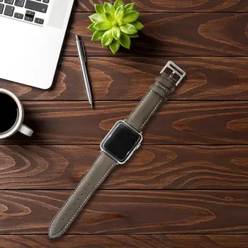Kožený popruh pro Apple watch band 44mm 40mm iWatch 38mm 42mm Single tour watchband náramek pro Applewatch série 5 4 3 6 se