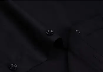 L XL 2XL 3XL 4XL 5XL Arge Velikost pánská Business Ležérní Dlouhý Rukáv Košile Bílá Modrá Černá Smart Mužské Společenské Šaty Košile Pro Plus