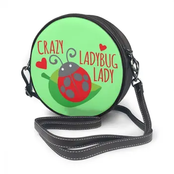 Lady Bug Taška Přes Rameno Lady Bug Kožená Taška Ženy Módní Ženy Tašky Slim Vzor Teen Multi Pocket Kolo Kabelku