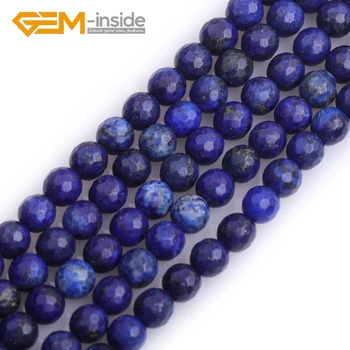 Modré Barvené Lapiz Lazuli Tváří Kulaté Distanční Korálky Pro Výrobu Šperků Strand 15 palců Volné Korálky DIY Dárky Náramek Velkoobchod