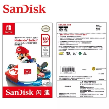 Nejnovější SanDisk micro sd Kartu 64GB 128GB 256GB U1 SDXC Kompatibilní S Nintendo Přepínač paměťové Karty SD Transflash TF Karty